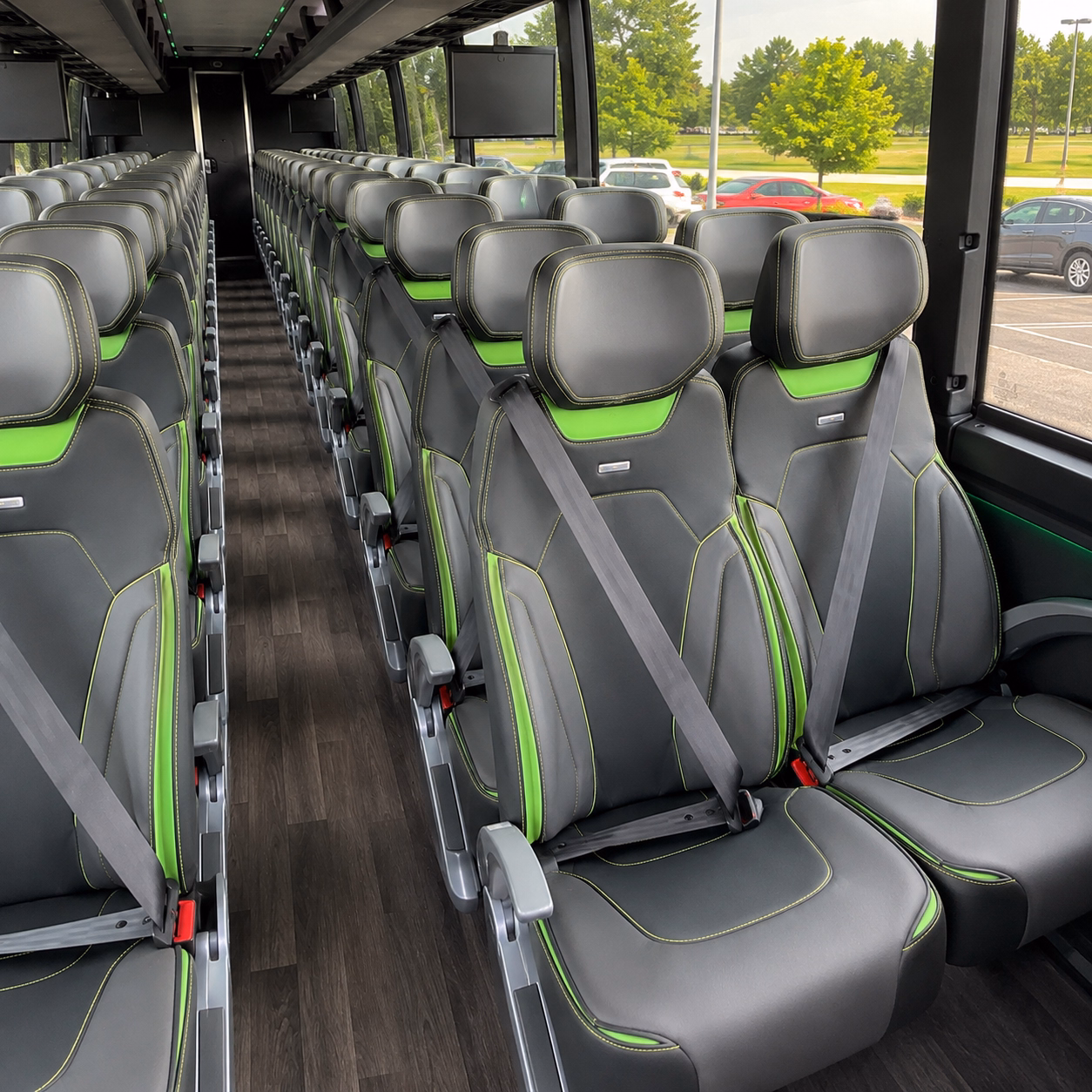 charlotte charter bus services interior