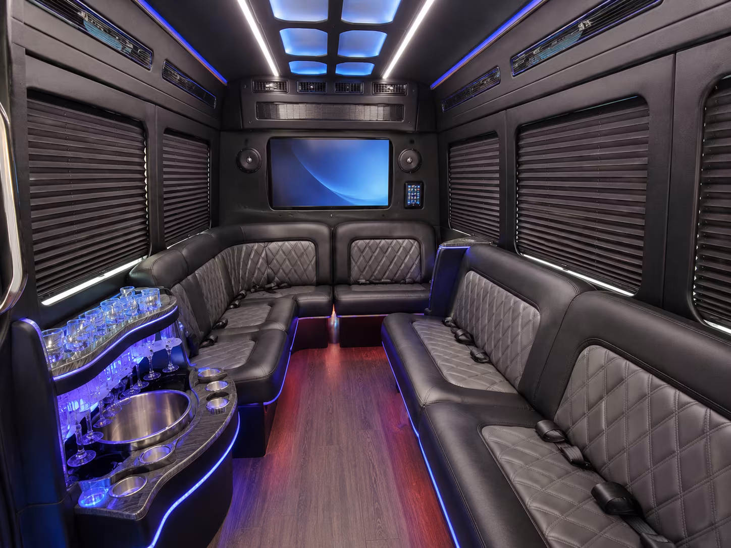 charlotte party bus interior